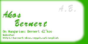 akos bernert business card